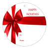 Circle Large Present Ribbon To From Christmas Hang Tag
